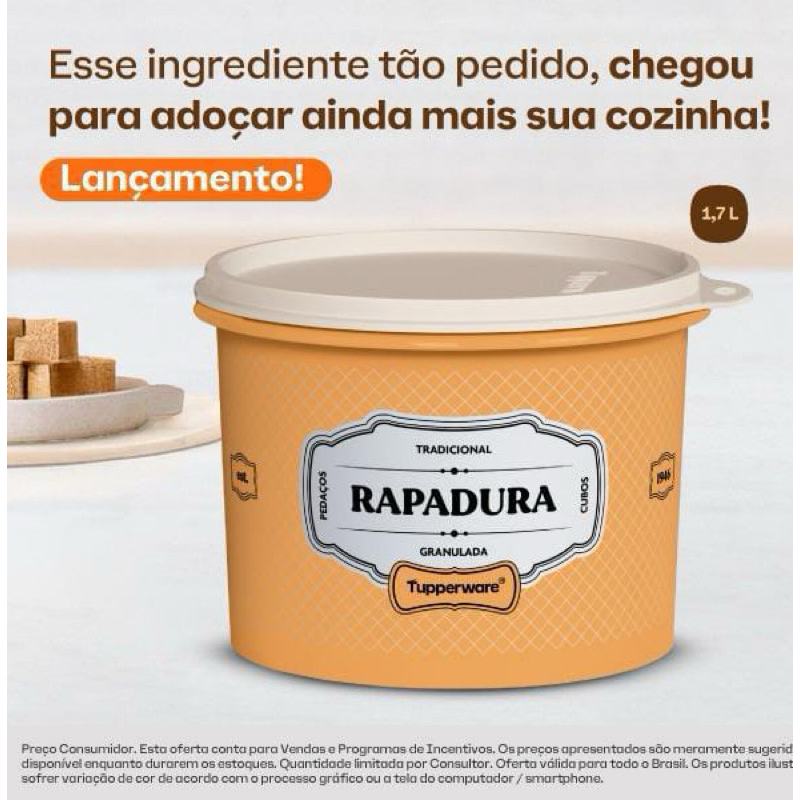 Tupper caixa rapadura essences tupperware