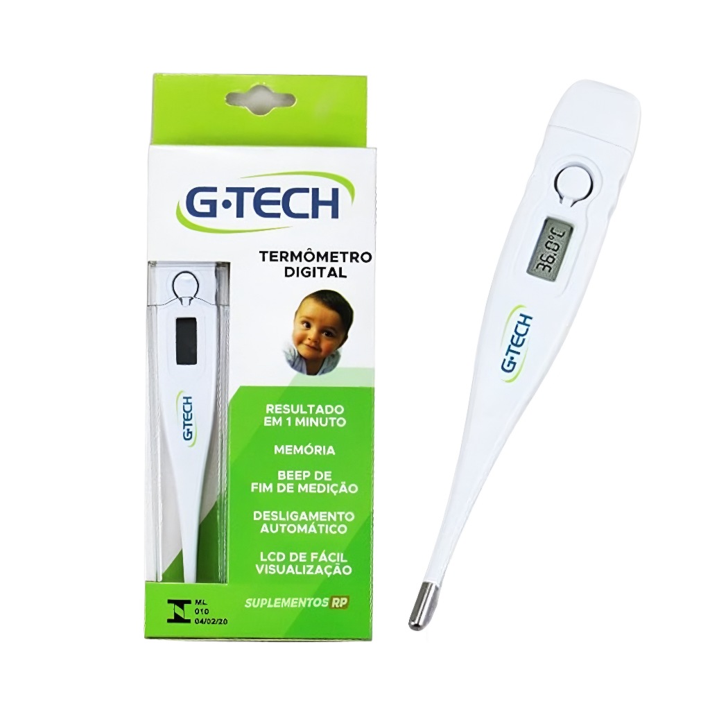 Termômetro Clínico Digital De Braço G-tech Infantil E Adulto Portátil