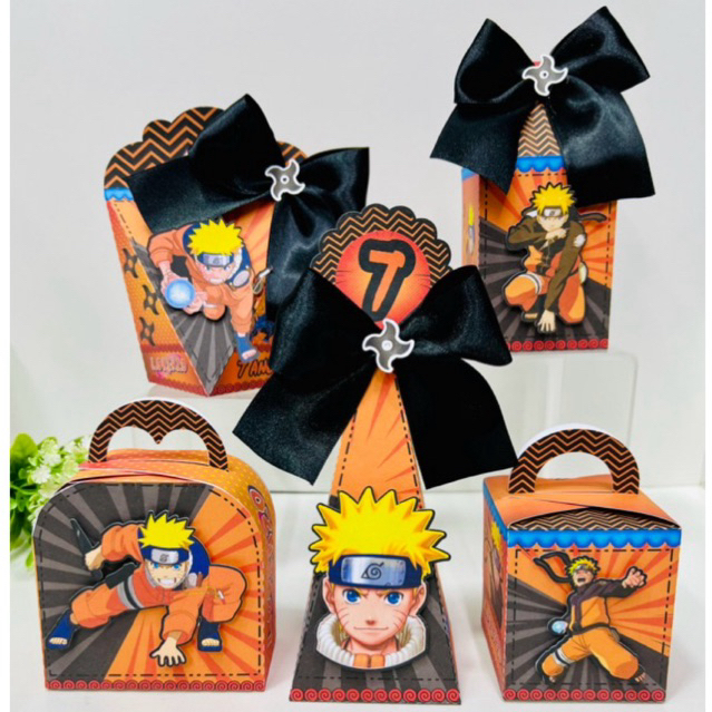 Kit Festa NARUTO - PEGUE E MONTE  -Lembrancinhas Personalizadas - Caixinhas personalizadas- Aniversário - Papelaria