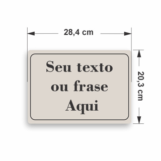 Quadro Personalizado Placa personalizada Metal A4 - Frase, Texto, Foto em Oferta na Shopee