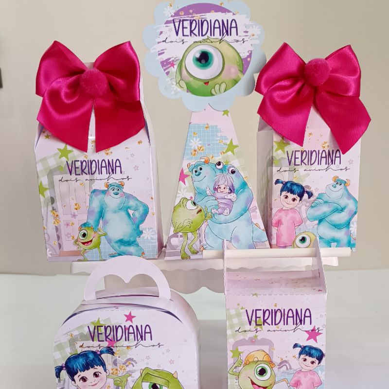 Kit Festa Monstros S.A. Personalizada Pegue e Monte Decoração Lembrancinhas aniversário Mesversário