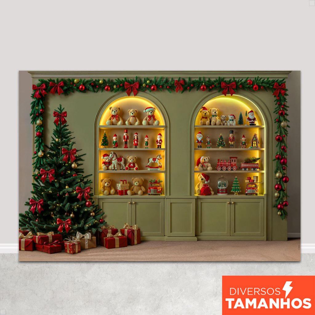 Fundo Fotográfico Natal Brinquedos Painel Natalino Em Tecido Sublimado para Fotos em Oferta na Shopee