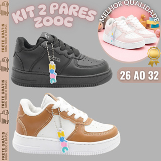 Tênis Infantil Botinha Kit 2 Pares Para Meninos e Meninas Conforto Garantido em Oferta na Shopee