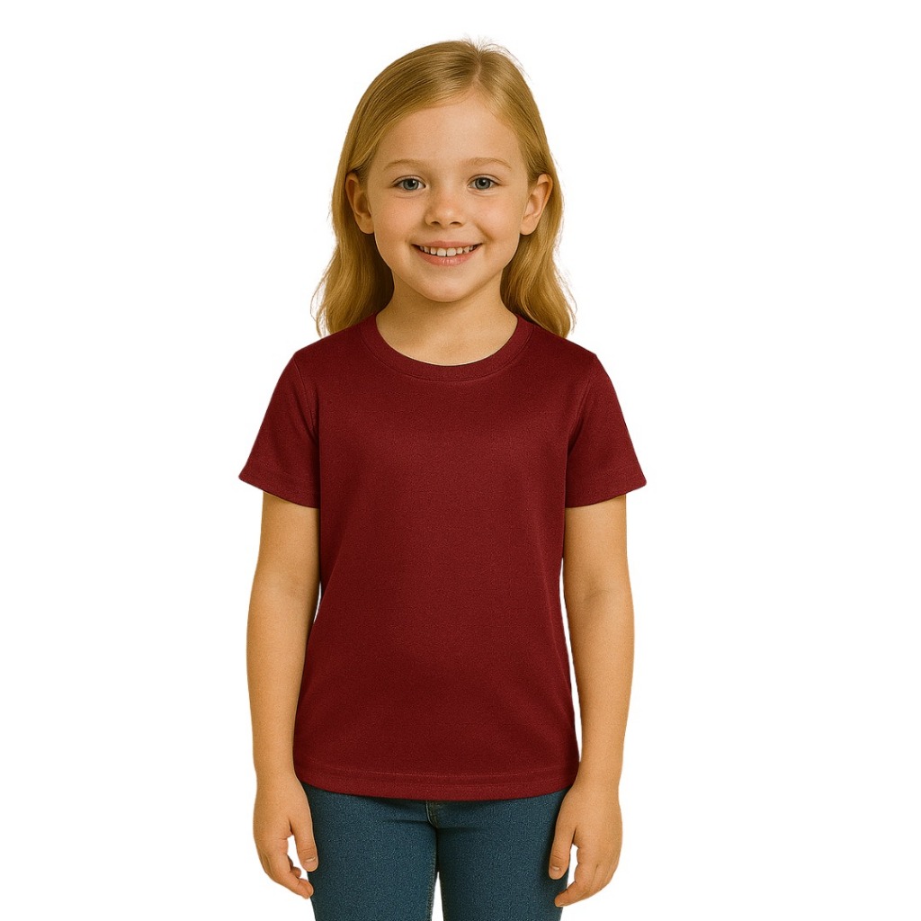Camiseta Infantil Juvenil Feminina 100% Algodão Premium Básicas Lisas
