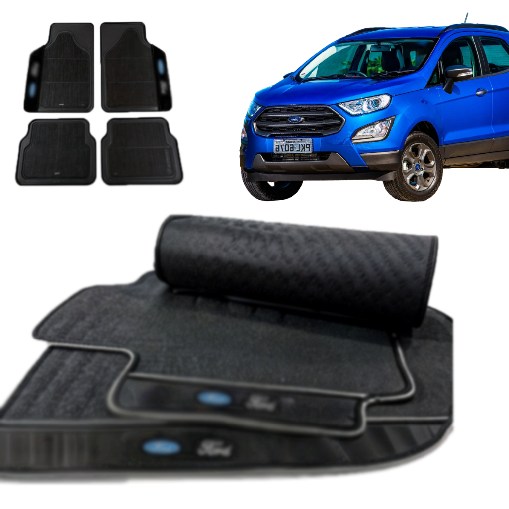 Jogo Tapete De Carpete Personalizado Ford Luxo Preto pvc ford fiesta Ka courier focus fusion