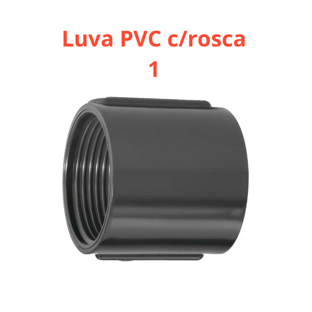 Luva Eletroduto Rosqueavel PVC Preto 1
