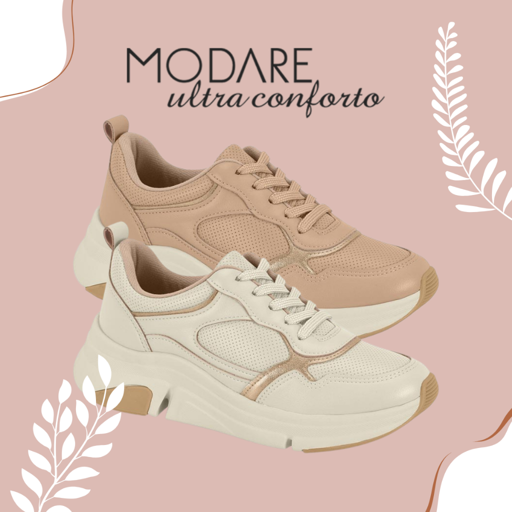 Tênis Modare Ortopédico Esporão Massageador Casual Confortável Macio Trabalho Dia a Dia Casual