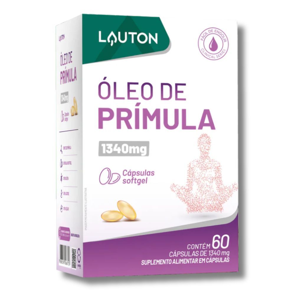 Óleo de Prímula Lauton - 60 Cápsulas de 1340 mg Softgel em Oferta na Shopee
