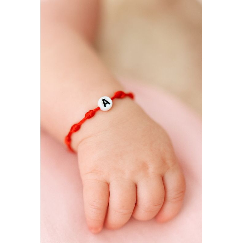 Pulseira vermelha 7 Nós de Proteção c/ INICIAL infantil ou adulto em Oferta na Shopee