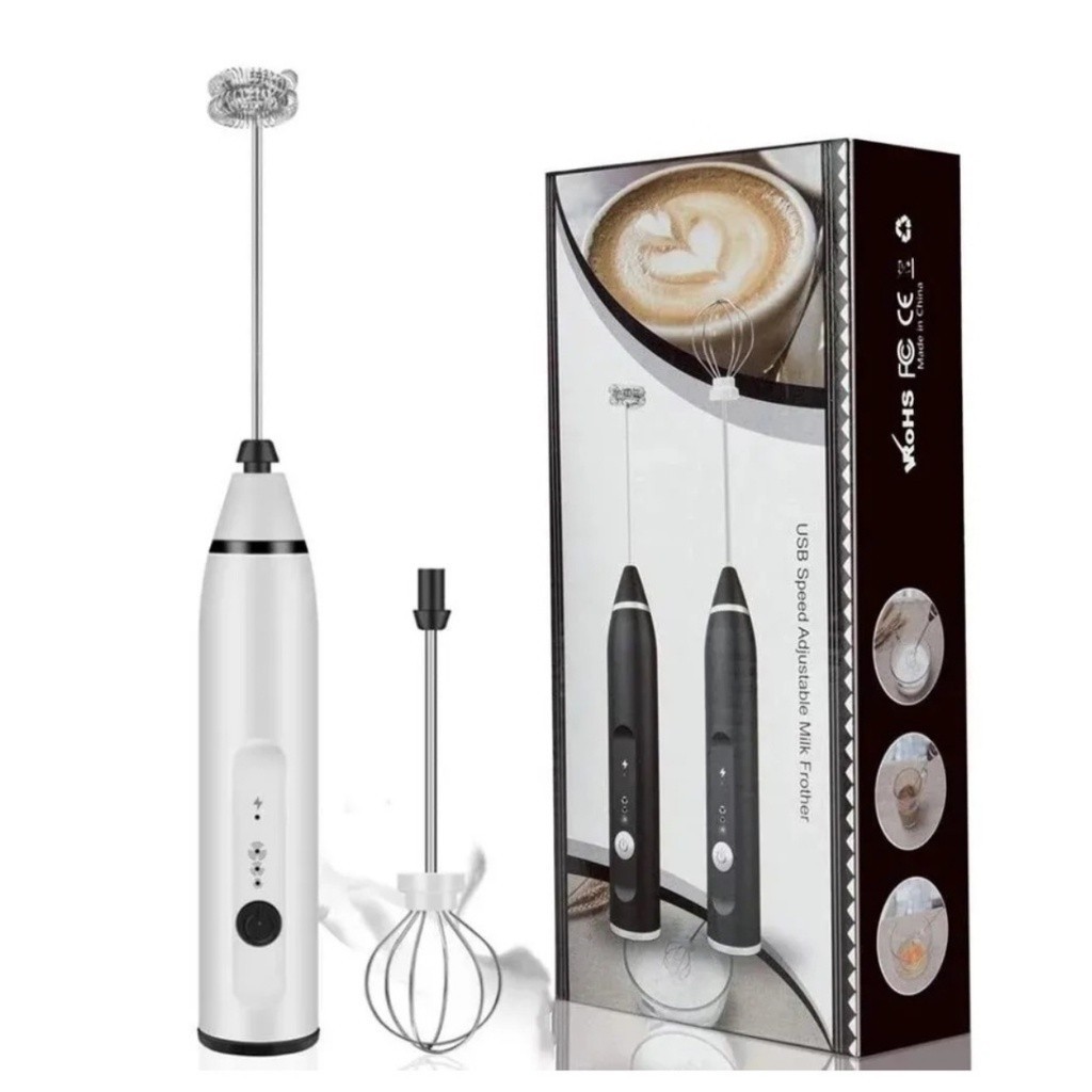 Batedor Misturador Mixer 2 em 1 Elétrico para Bebidas Leite Café Clara de Ovo - Miniatura 3
