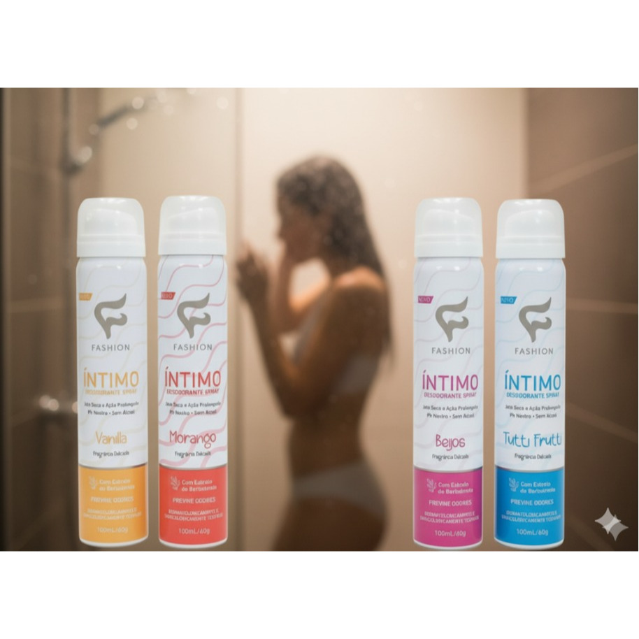 Desodorante Intimo Spray Fashion Cosmeticos 4 Unidades