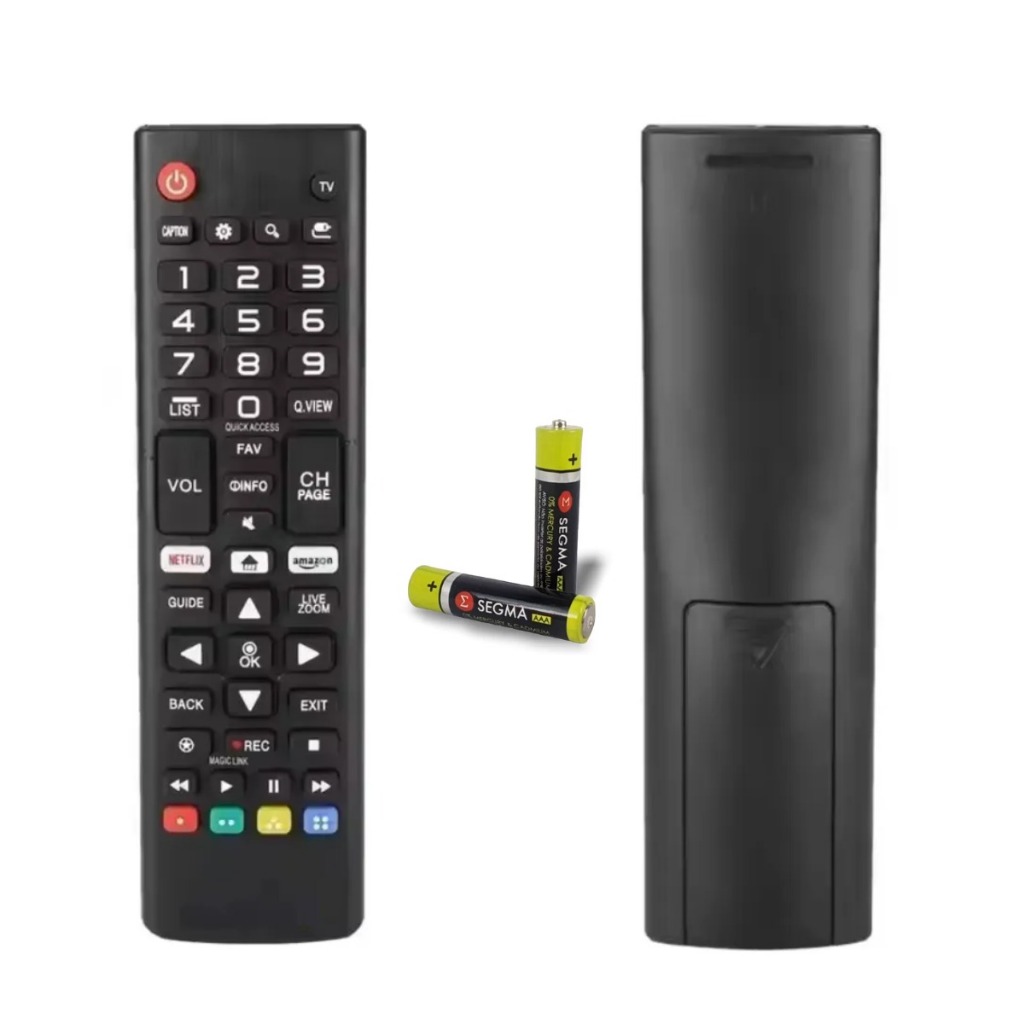 Controle Para Tv Samsung Smart E Lcd Universal + Pilhas PretoControle Para Tv Samsung Smart E Lcd Universal