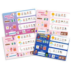 Quadro Educativo Infantil - Minha Rotina para Incentivo e Organização de Atividades Diárias