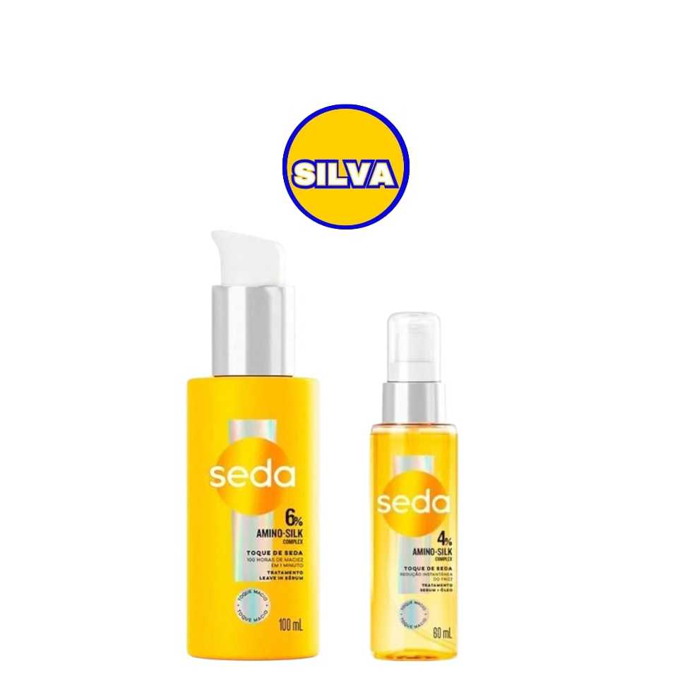KIT SEDA AMINO SILK FINALIZAÇÃO LEAVE -IN + ÓLEO REPARADOR TOQUE DE SEDA em Oferta na Shopee