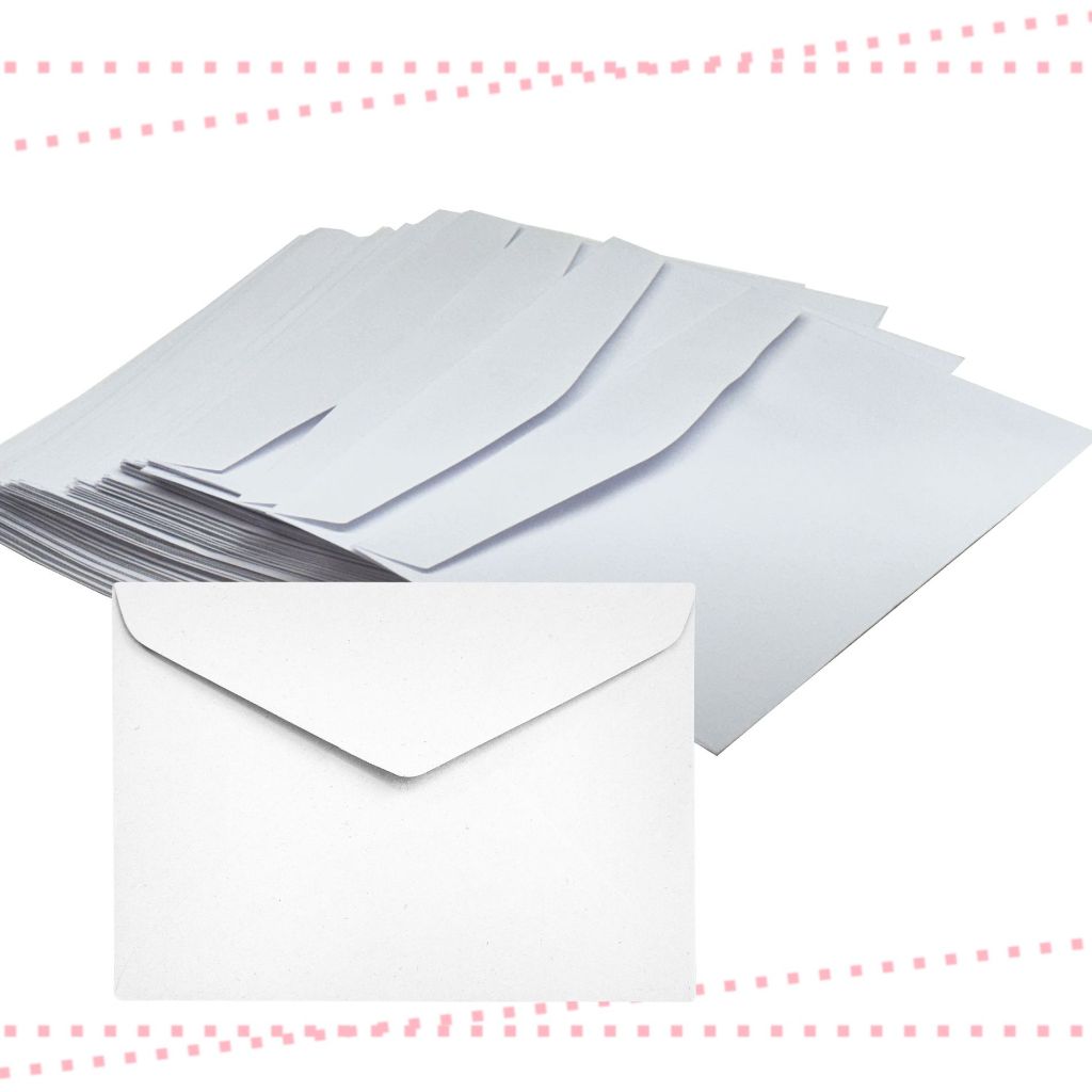 KIT 50 ENVELOPES COMERCIAIS BRANCOS 114X162MM 63G PAPEL DE ALTA QUALIDADE PARA CARTAS E DOCUMENTOS