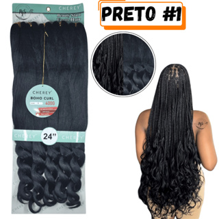 Cabelo Jumbo Boho French Curl Braids Cachos Crochet Braids Fibra Sintética 400 Gramas em Oferta na Shopee