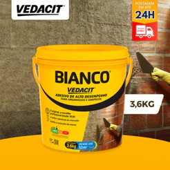 Bianco Adesivo de Alto Desempenho Para Argamassa Chapisco Liquido 3,6Kg Vedacit