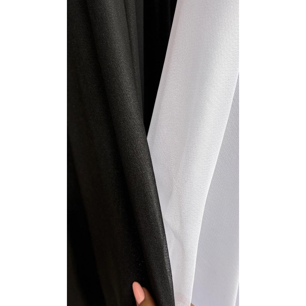 Entretela de Malha Tecido - 150 Largura - Colante Branca e preta