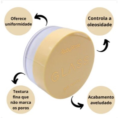 PÓ SOLTO TRANSLÚCIDO GLASS GP 01 HB-864 RUBY ROSE em Oferta na Shopee