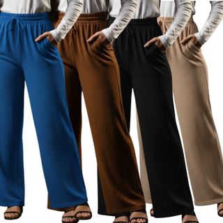 Kit Calça Pantalona Duna Calça Feminina Premium Tecido Leve Elegante
