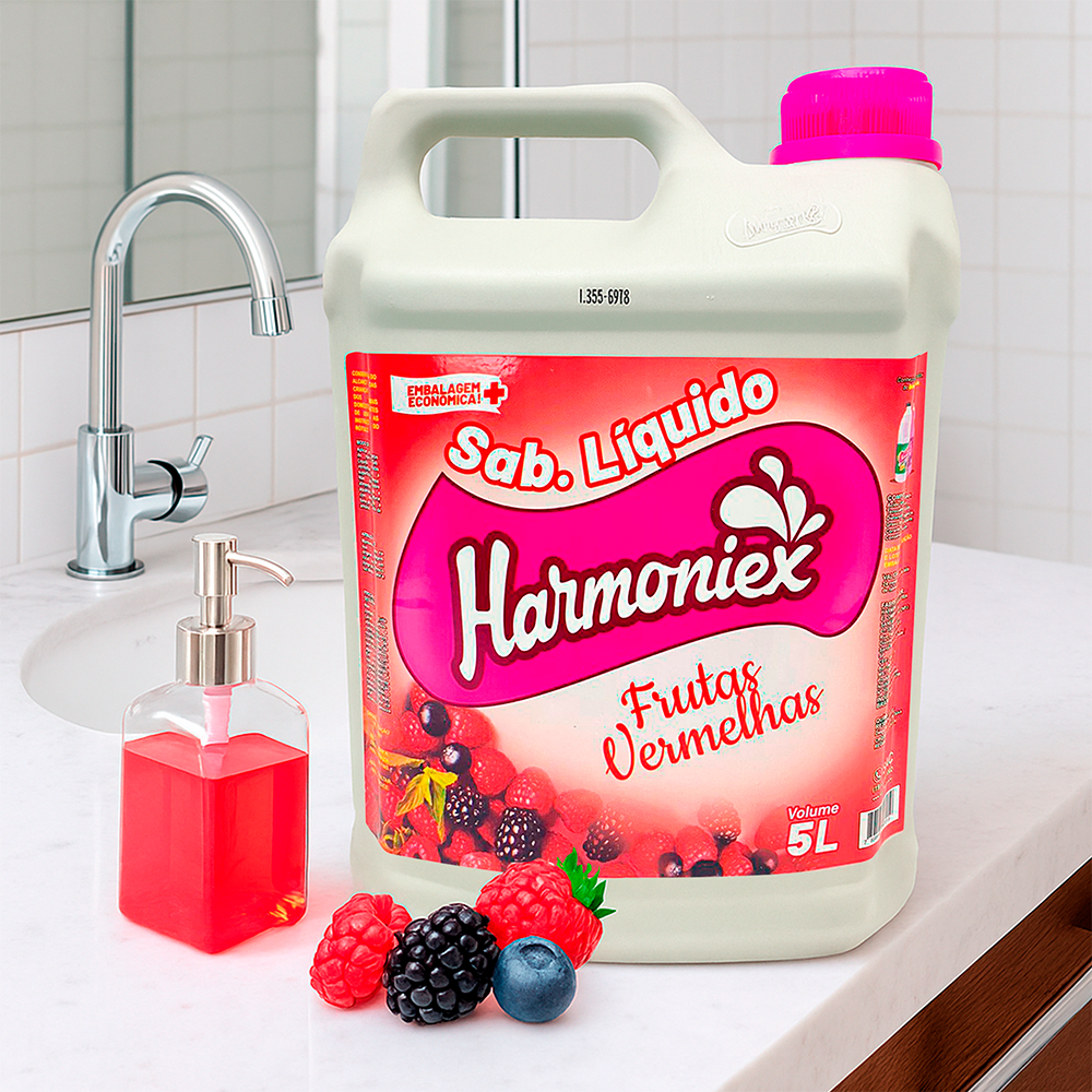 Sabonete Líquido Frutas Vermelhas 5L Harmoniex