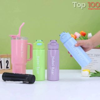 Kit com 3 Garrafas Copo Squeeze Com Adesivos / SZJ-032