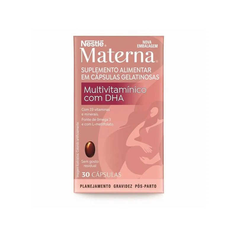 Materna Multivitamínico com DHA 30 Cápsulas