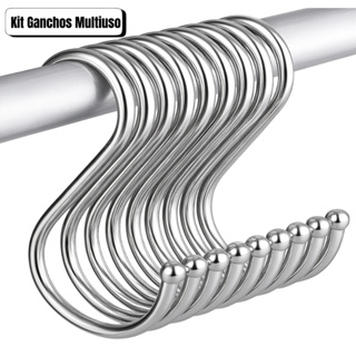 Kit com até 30 Ganchos em S de Aço Inoxidável | Organização Casa Prática Organização Doméstica, Cozinha, Banheiro Roupas em Oferta na Shopee