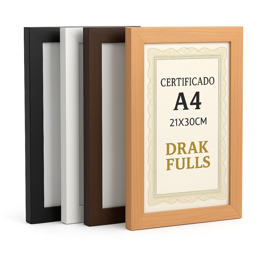 kit 2 Molduras A4 Para Quadros Certificados 21X30Cm Com Acetato e Fundo mdf em Oferta na Shopee