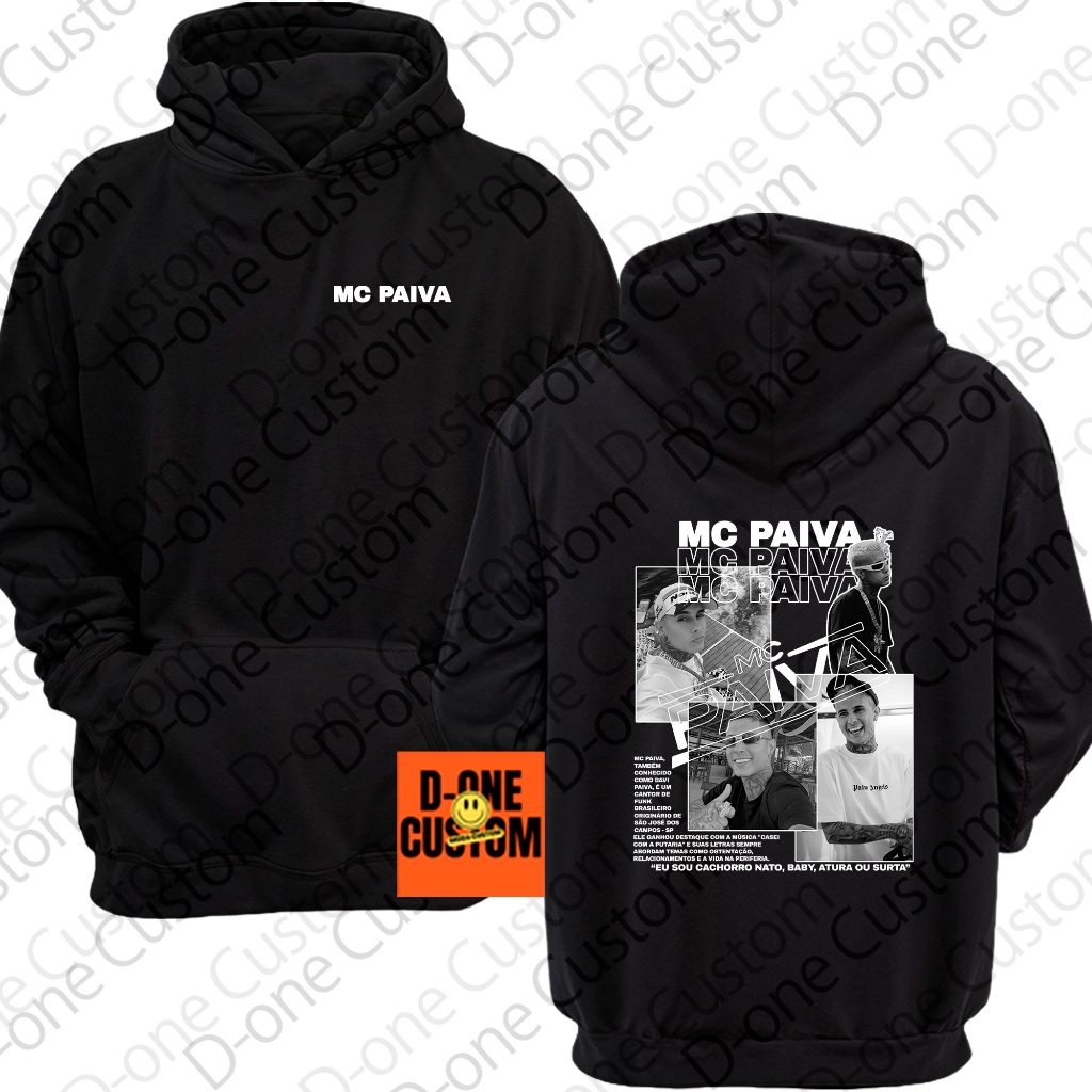 Moletom Blusa de Frio MC Paiva Eu Cachorro Nato Baby Atura Ou Surta Davi Funk Estampa Exclusiva Cria em Oferta na Shopee