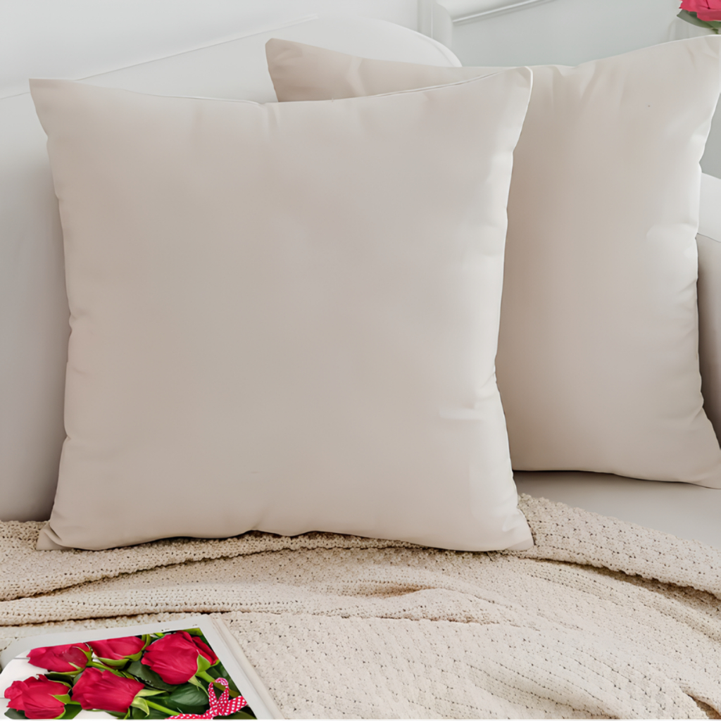 Kit 2 Capas de Almofada Suede Veludo 45x45 Decoração Sala com Zíper