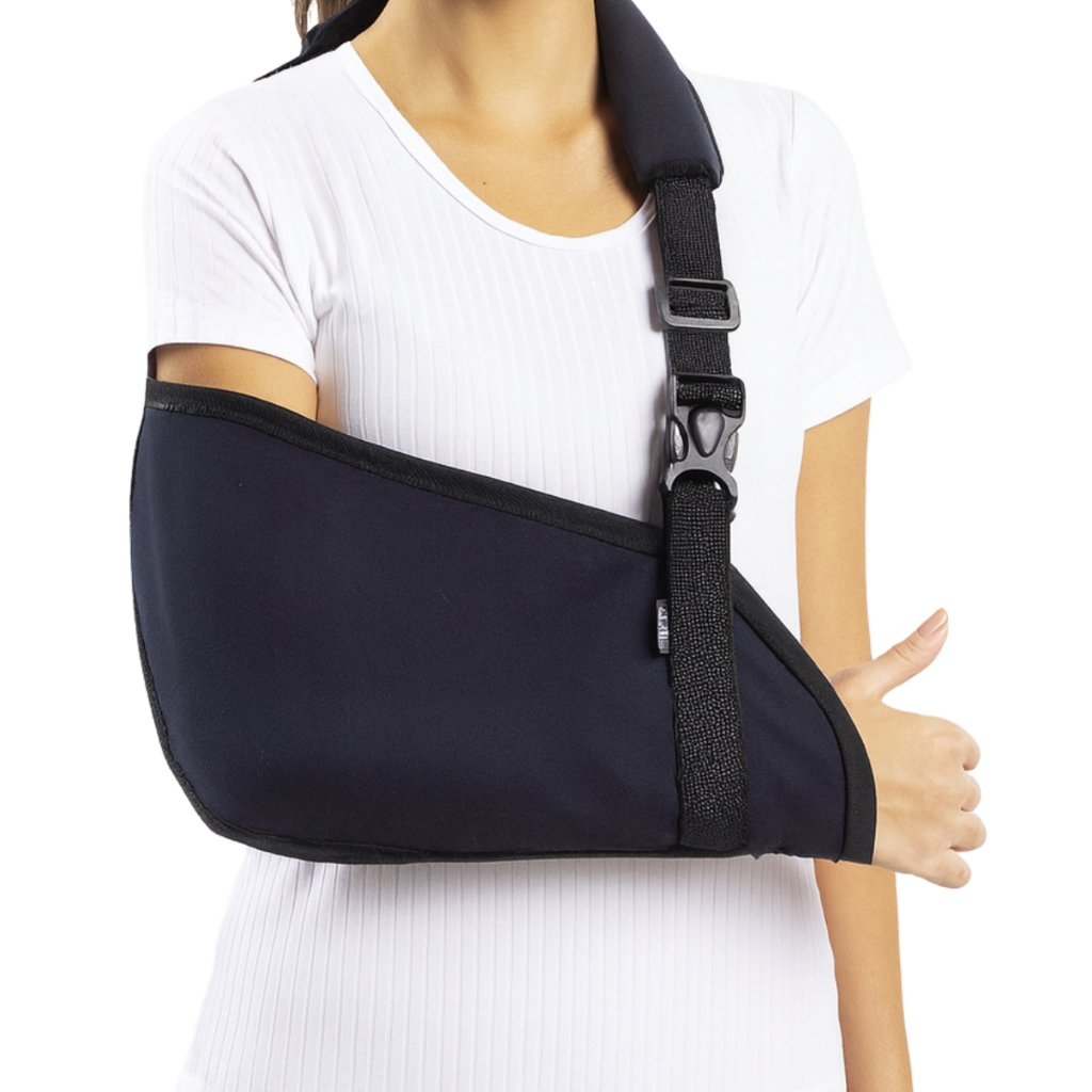 Tipoia Ortopédica Imobilizadora de Braço e Ombro Bilateral Ajustável Pós Operatório com Velcro