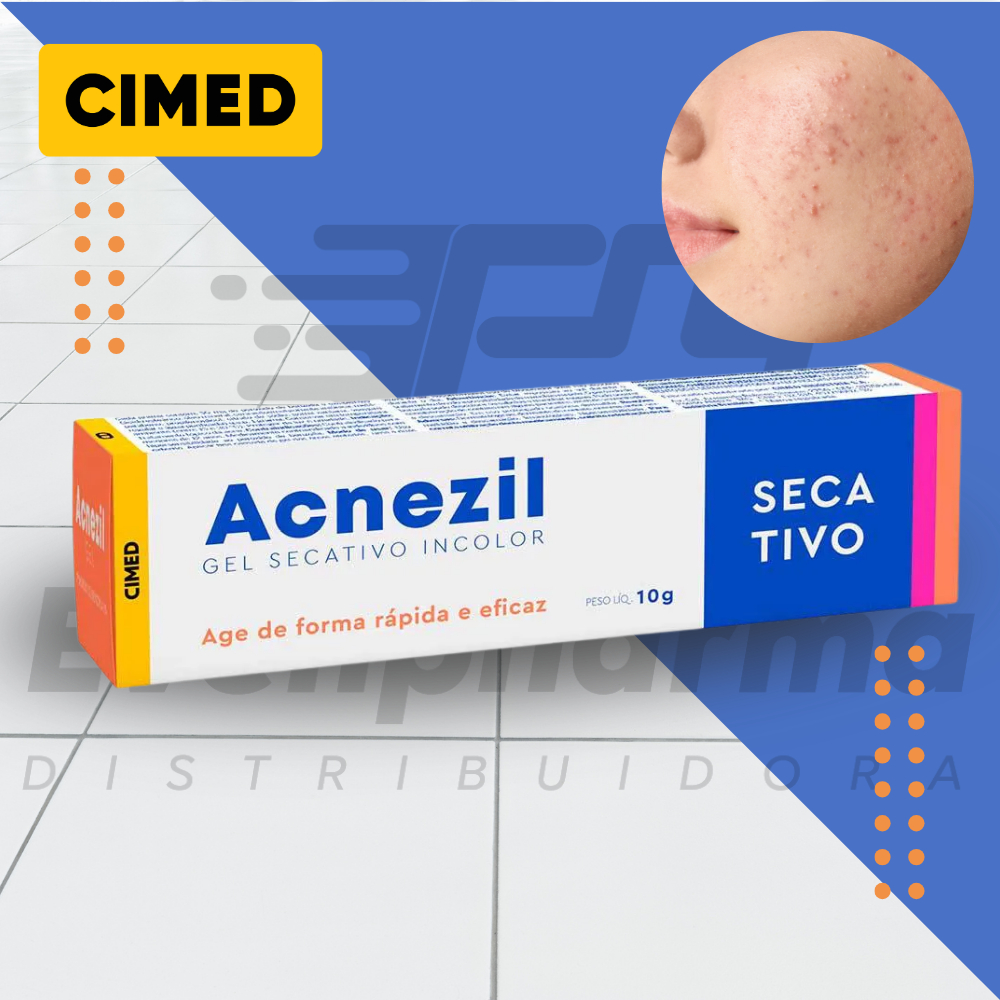 Gel secativo de espinhas rápido pele acne Acnezil incolor Cimed
