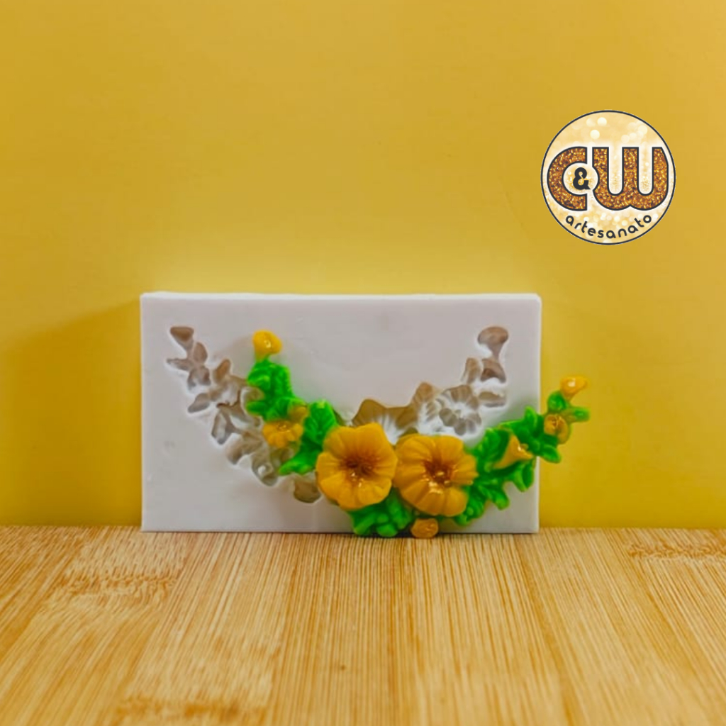 Molde Silicone Guirlanda de Flores / Flor Confeitaria e Artesanato – Biscuit - Festa em Oferta na Shopee