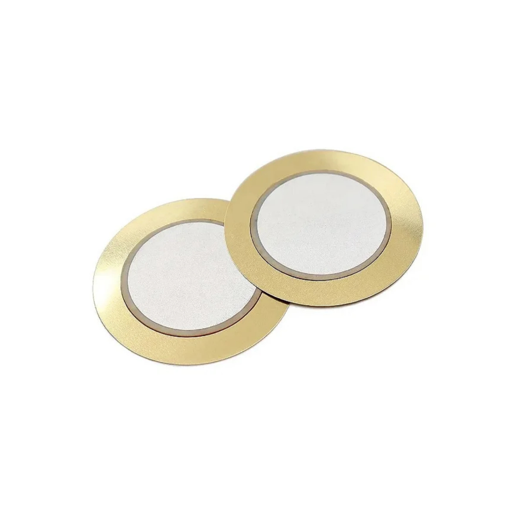 Kit Com 5 Pastilha Piezo-Piezoelétrica 27mm Transdutor de Áudio Som Buzzer