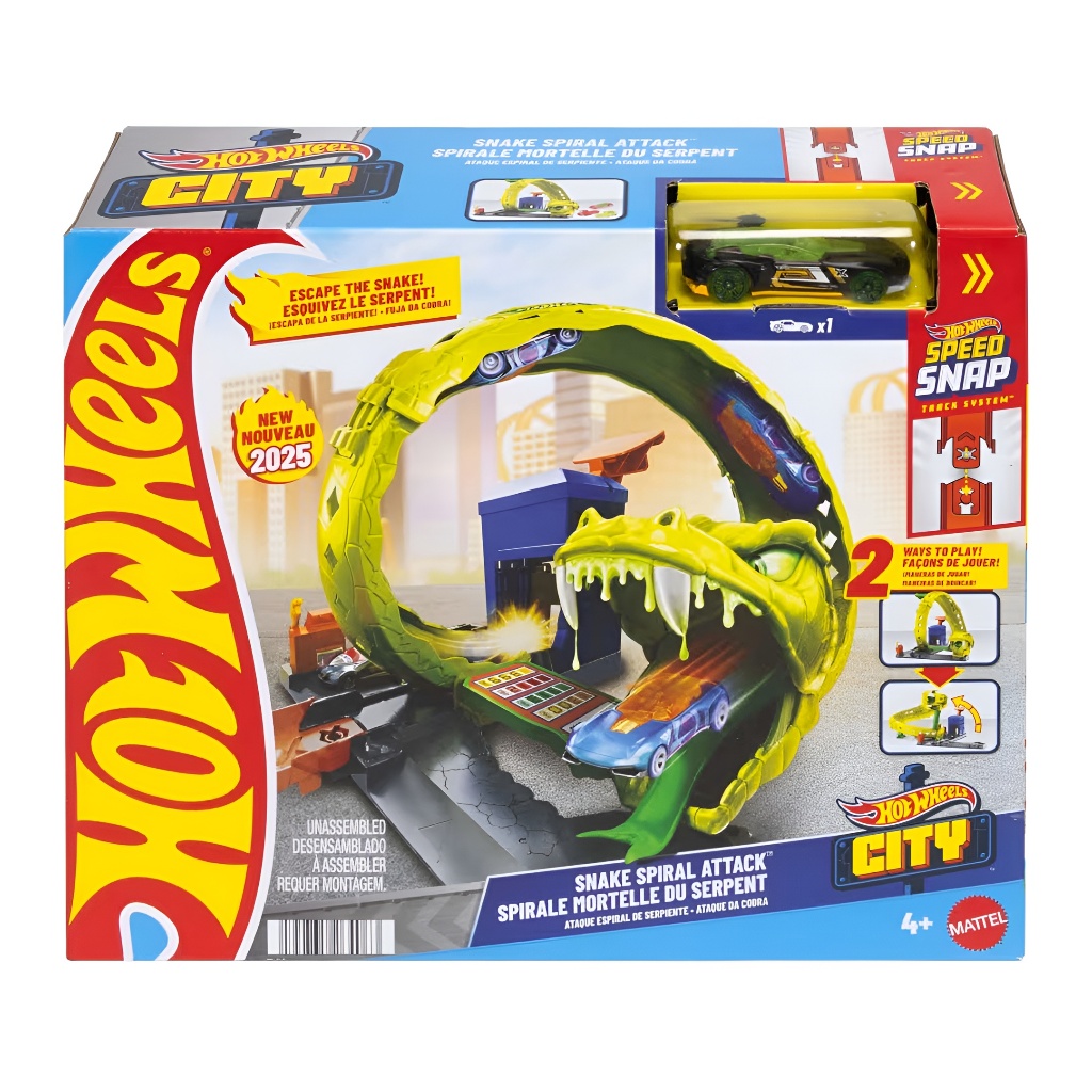 Hot Wheels City Pista de Brinquedo Ataque de Cobra Mattel JBM63