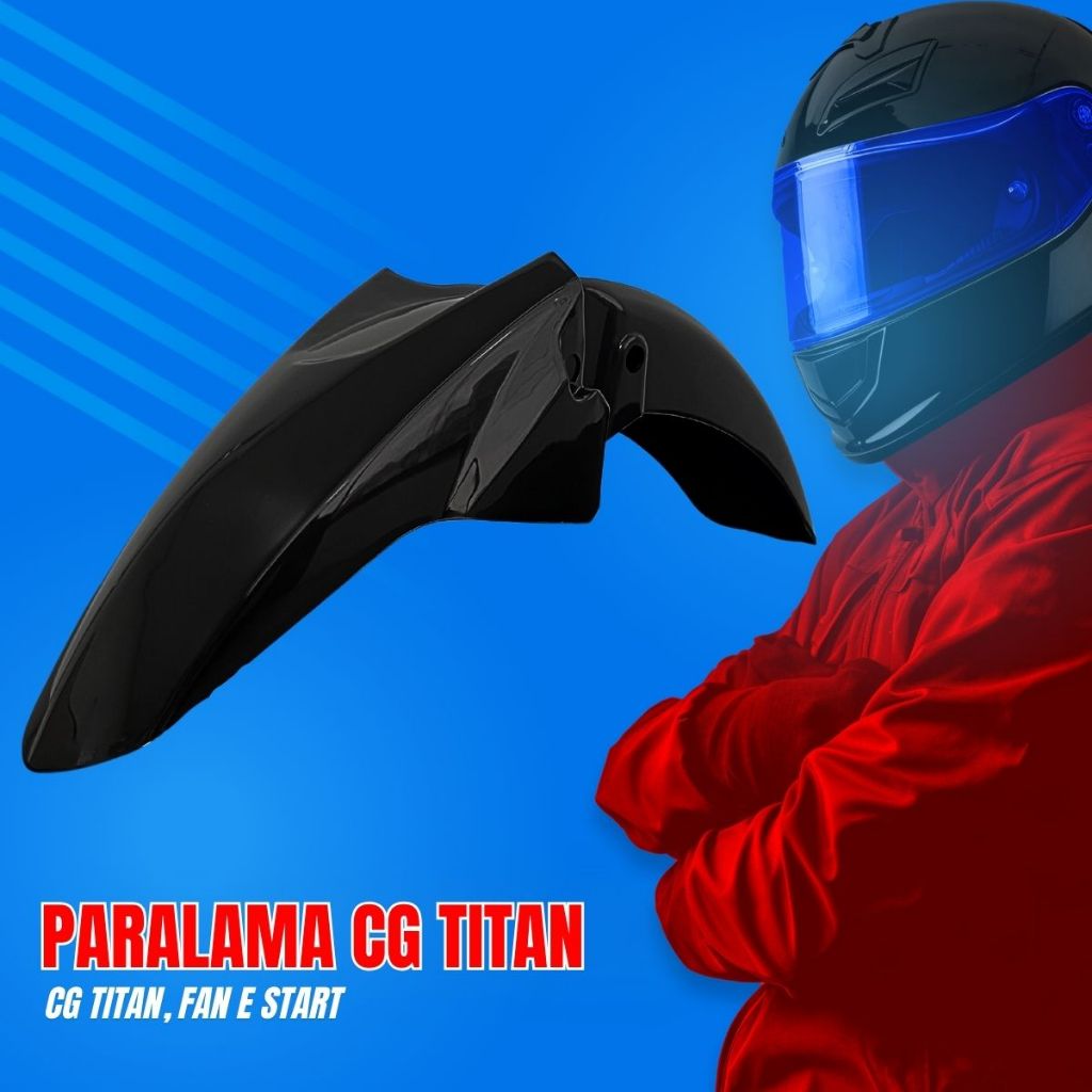 Paralama Dianteiro Titan Fan Start 150 160 2014 2015 2016 2017 2018 A 2024 Preto Vermelho Azul Branco — imagem 2 de 2
