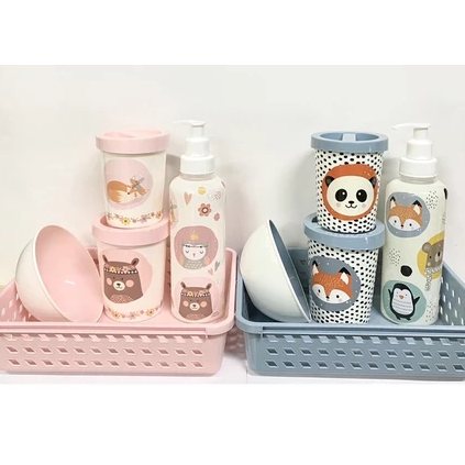 Kit Higiene Infantil Plasútil Bichinhos c/ 5 Peças