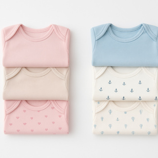 Body Bebê Manga Curta Kit 5 Unidades Sortidas 100% Algodão Suedine Barato Meninos Meninas Verão em Oferta na Shopee