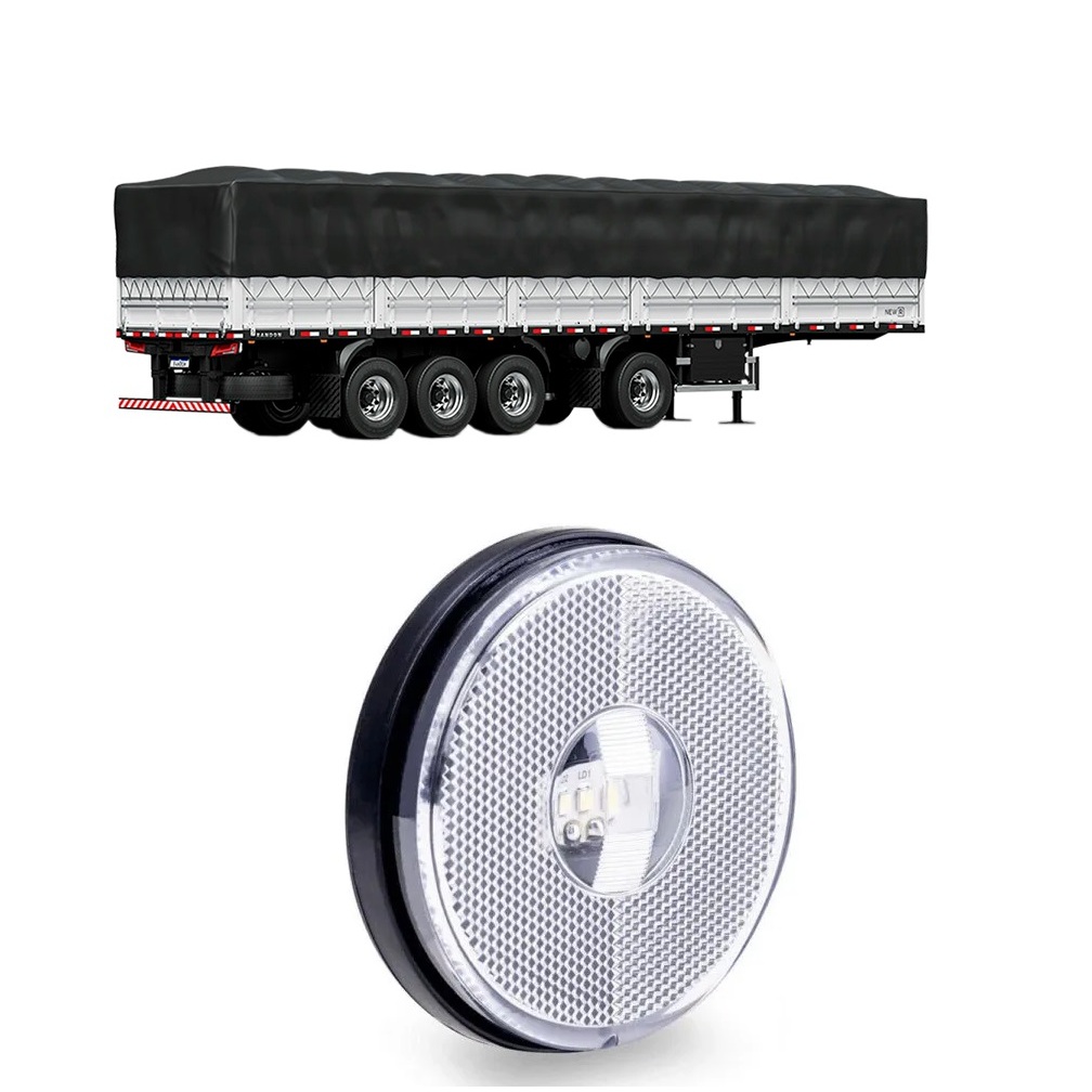 Lanterna 0127CR Lateral Carreta Modelo Novo Cristal Transparente