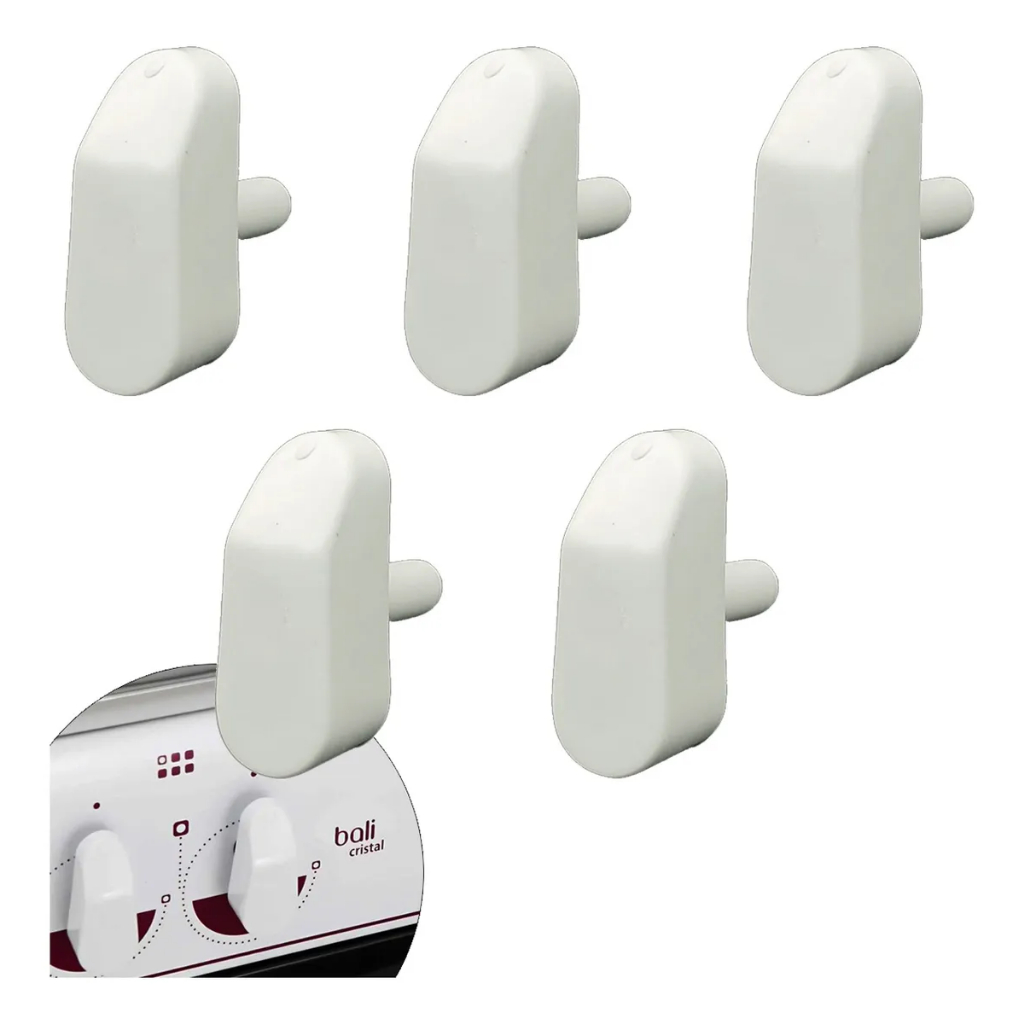 Kit 5 Botão Manipulo Para Fogão Esmaltec Veneza Bali 4 Bocas em Oferta na Shopee