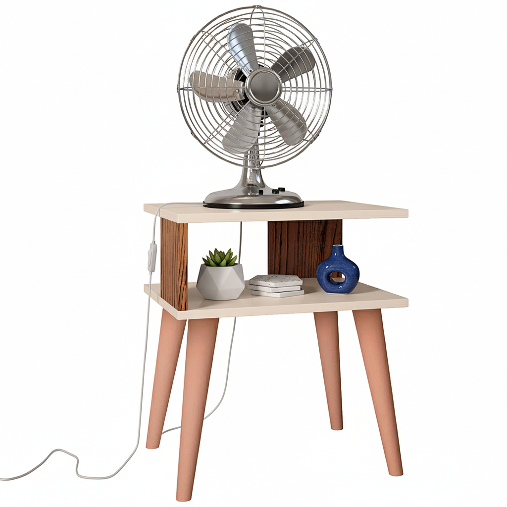 Mesinha Pequena Pés Palito Para Por Ventilador e Climatizador Varias Cores
