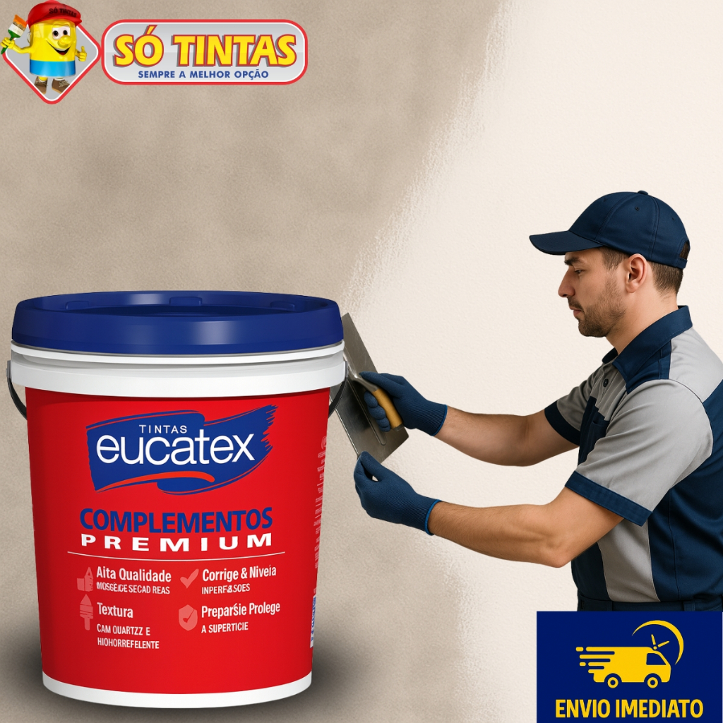 Massa Acrílica Premium Eucatex 5,8 kg e 25kg, Massa Acrílica para Paredes e Tetos Fácil de Lixar em Oferta na Shopee