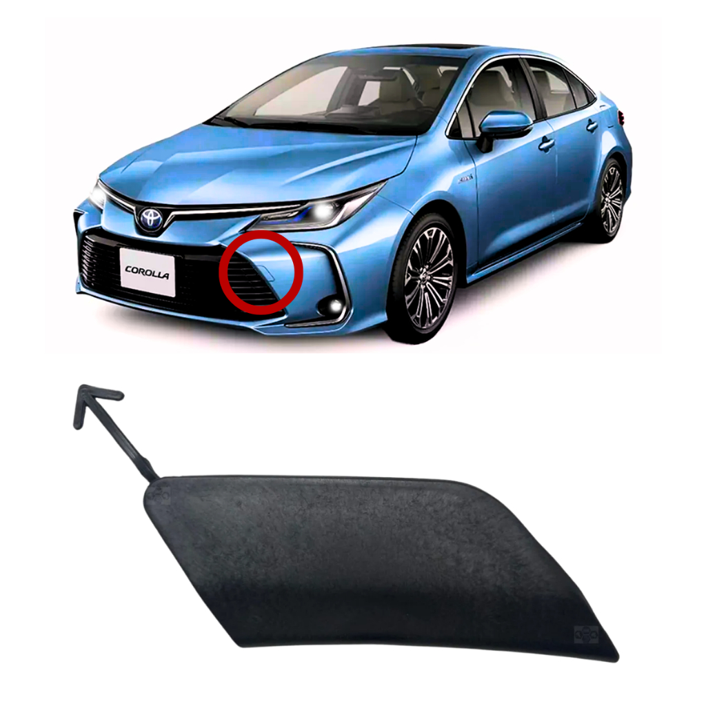 Tampa do Reboque Parachoque Dianteiro Toyota Corolla 2020 a 2026 GLi Altis XEi Hybrid Importado