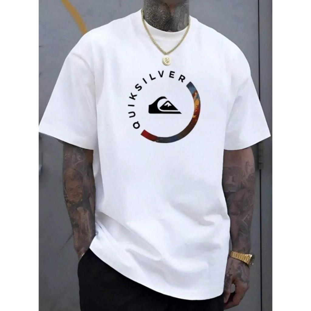 Camiseta Masculina Despojada Estampada Quiksilver em Oferta na Shopee