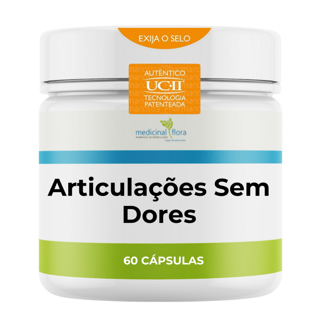 Composto Articulações Sem Dores Com UC 2 + Glucosamina + Condroitina Com Selo - 60 Doses