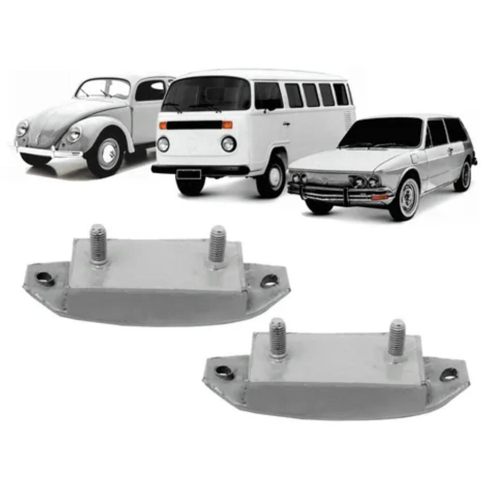 Kit 02 Suporte Coxim Traseiro do Motor (Barquinho) Fusca / Brasilia / Variant / Kombi