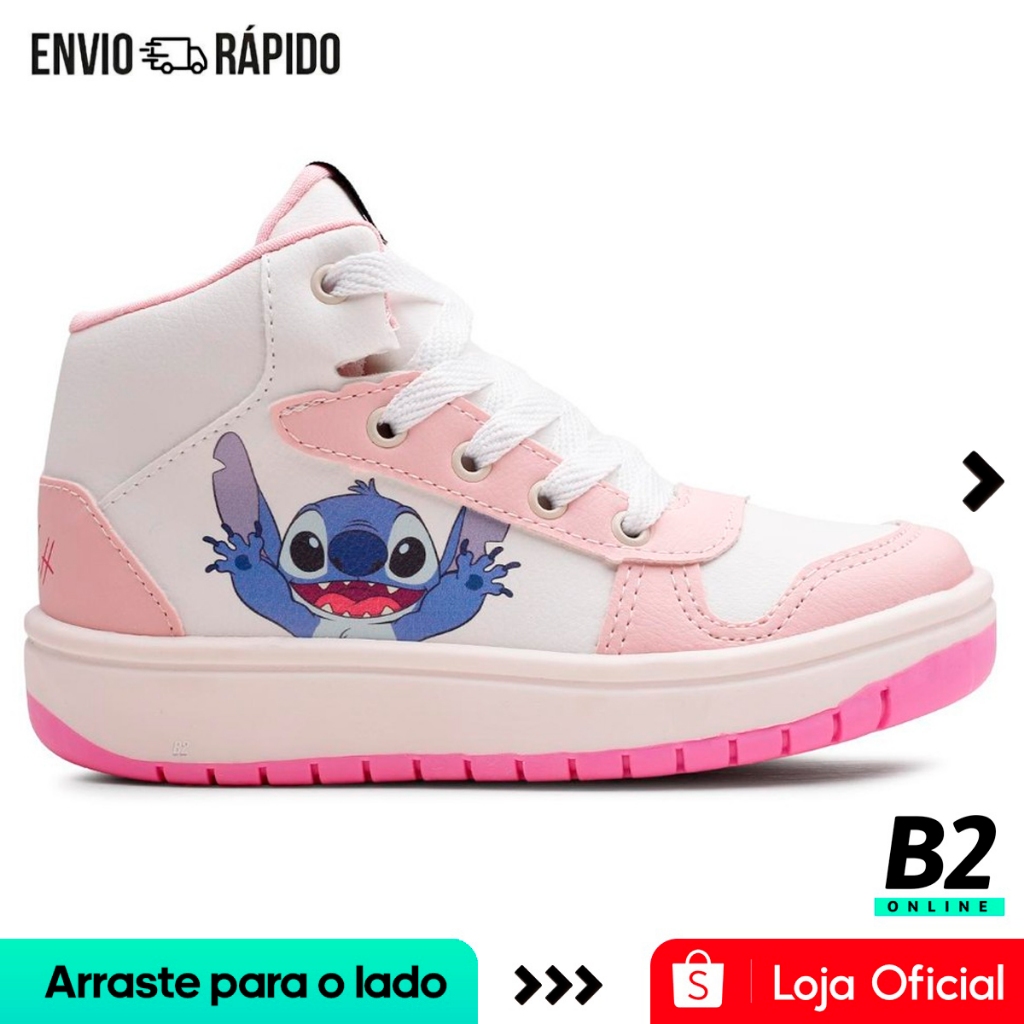 Tênis Disney Casual Stitch Juvenil Cano Alto Original com Nota Fiscal e Garantia