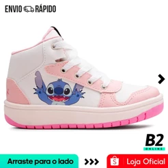 Tênis Disney Casual Stitch Juvenil Cano Alto Original com Nota Fiscal e Garantia