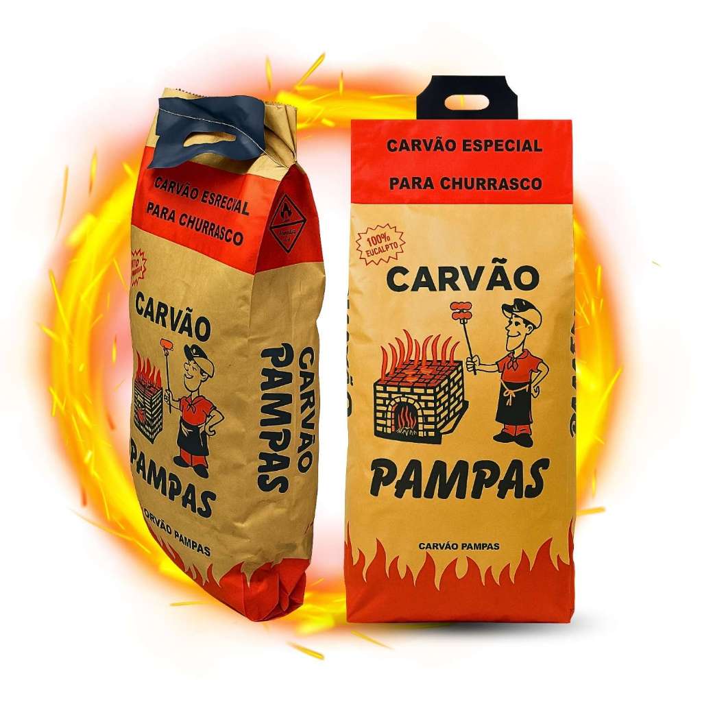 Carvão Vegetal 2kg Para Churrasco Eucalipto Ecológico Unidade